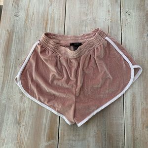 Forever 21 Pink Velvet Shorts